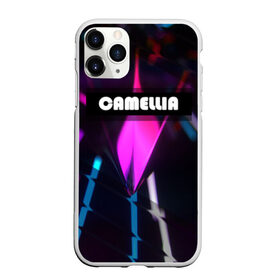 Чехол для iPhone 11 Pro Max матовый с принтом CAMELLIA в Тюмени, Силикон |  | абстракция | геометрия | неоновый огонь | неоновый полосы | неоновый свет