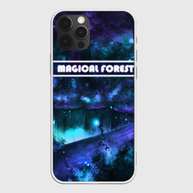 Чехол для iPhone 12 Pro Max с принтом MAGICAL FOREST в Тюмени, Силикон |  | звездное небо | магический лес | неоновая пыль | неоновые линии | озеро ночью | отражение в озере | светлячки в лесу