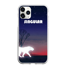 Чехол для iPhone 11 Pro Max матовый с принтом SINGULAR в Тюмени, Силикон |  | алый закат | звездное небо | неоновый тигр | ночное небо | тигр на закате