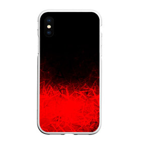Чехол для iPhone XS Max матовый с принтом КРАСНО-ЧЕРНЫЙ ГРАДИЕНТ в Тюмени, Силикон | Область печати: задняя сторона чехла, без боковых панелей | black | blood | fire | red | stars | градиент | звезды | красный | кровь | огонь | текстуры | узор | черный