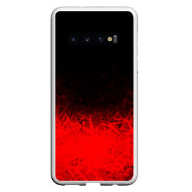 Чехол для Samsung Galaxy S10 с принтом КРАСНО-ЧЕРНЫЙ ГРАДИЕНТ в Тюмени, Силикон | Область печати: задняя сторона чехла, без боковых панелей | black | blood | fire | red | stars | градиент | звезды | красный | кровь | огонь | текстуры | узор | черный