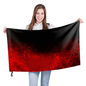 Флаг 3D с принтом КРАСНО-ЧЕРНЫЙ ГРАДИЕНТ в Тюмени, 100% полиэстер | плотность ткани — 95 г/м2, размер — 67 х 109 см. Принт наносится с одной стороны | black | blood | fire | red | stars | градиент | звезды | красный | кровь | огонь | текстуры | узор | черный