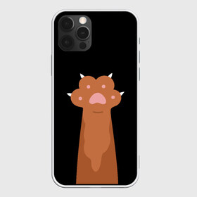 Чехол для iPhone 12 Pro Max с принтом Лапа медведя в Тюмени, Силикон |  | желтая | звери | лапа | медведь | пятна | шерть