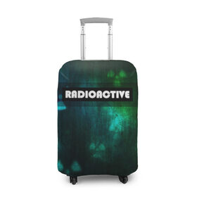 Чехол для чемодана 3D с принтом RADIOACTIVE в Тюмени, 86% полиэфир, 14% спандекс | двустороннее нанесение принта, прорези для ручек и колес | значок радиации | металл текстура | метро | радиация | сталкер