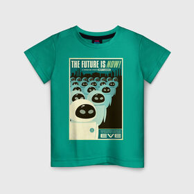 Детская футболка хлопок с принтом Eve в Тюмени, 100% хлопок | круглый вырез горловины, полуприлегающий силуэт, длина до линии бедер | buy n large | eve | pixar | vdzabma | ева | пиксар