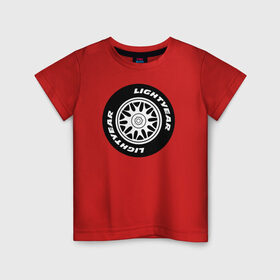 Детская футболка хлопок с принтом Lightyear Tires в Тюмени, 100% хлопок | круглый вырез горловины, полуприлегающий силуэт, длина до линии бедер | cars | pixar | vdzabma | пиксар | тачки