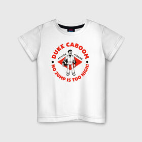 Детская футболка хлопок с принтом Duke Caboom в Тюмени, 100% хлопок | круглый вырез горловины, полуприлегающий силуэт, длина до линии бедер | duke caboom | pixar | toy story | vdzabma | дюк бубумс | дюк кабум | история игрушек | пиксар