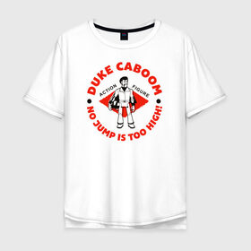 Мужская футболка хлопок Oversize с принтом Duke Caboom в Тюмени, 100% хлопок | свободный крой, круглый ворот, “спинка” длиннее передней части | duke caboom | pixar | toy story | vdzabma | дюк бубумс | дюк кабум | история игрушек | пиксар