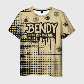 Мужская футболка 3D с принтом BENDY AND THE INK MACHINE. в Тюмени, 100% полиэфир | прямой крой, круглый вырез горловины, длина до линии бедер | bendy | bendy and the ink machine | бенди | бенди и чернильная машина | большие чудеса | взлёты и падения | движущиеся картинки | последняя бобина | старая песня