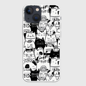 Чехол для iPhone 13 mini с принтом Котики в Тюмени,  |  | 2020 | 2021 | cat | армия | кавай | кавайные | киска | киски | кот | котенок | котики | коты | коты мемы | котята | кошечка | кошка | кошки и коты | мем | мемы | новый год | с котами | с котиками | с кошками