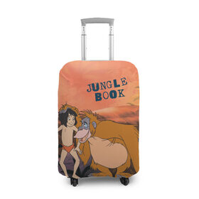 Чехол для чемодана 3D с принтом Mowgli в Тюмени, 86% полиэфир, 14% спандекс | двустороннее нанесение принта, прорези для ручек и колес | akela | bagheera | baloo | disney | jungle book | kaa | mowgli | raksha | shere khan | vdgerir | акела | багира | балу | дисней | каа | маугли | шерхан