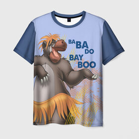 Мужская футболка 3D+ с принтом Baloo в Тюмени, 100% микрофибра | круглый вырез горловины, длина до линии бедер | akela | bagheera | baloo | disney | jungle book | kaa | mowgli | raksha | shere khan | vdgerir | акела | багира | балу | дисней | каа | маугли | шерхан