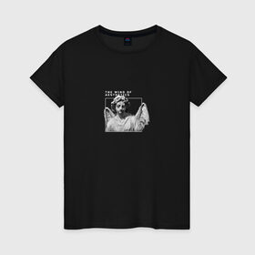 Женская футболка хлопок с принтом The wind of aesthetics : Angel в Тюмени, 100% хлопок | прямой крой, круглый вырез горловины, длина до линии бедер, слегка спущенное плечо | 