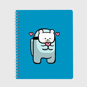 Тетрадь с принтом Nyan Cat (Among Us) в Тюмени, 100% бумага | 48 листов, плотность листов — 60 г/м2, плотность картонной обложки — 250 г/м2. Листы скреплены сбоку удобной пружинной спиралью. Уголки страниц и обложки скругленные. Цвет линий — светло-серый
 | among | among us | cat | cats | crewmate | game | impistor | nyan | space | us | vote | выживший | игра | космос | кот | котейка | котэ | кошка | кэт | невиновный | нян | предатель | самозванец | сердечки | сердечко | сердца | сердце