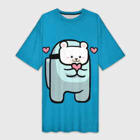 Платье-футболка 3D с принтом Nyan Cat (Among Us) в Тюмени,  |  | among | among us | cat | cats | crewmate | game | impistor | nyan | space | us | vote | выживший | игра | космос | кот | котейка | котэ | кошка | кэт | невиновный | нян | предатель | самозванец | сердечки | сердечко | сердца | сердце