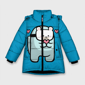 Зимняя куртка для девочек 3D с принтом Nyan Cat (Among Us) в Тюмени, ткань верха — 100% полиэстер; подклад — 100% полиэстер, утеплитель — 100% полиэстер. | длина ниже бедра, удлиненная спинка, воротник стойка и отстегивающийся капюшон. Есть боковые карманы с листочкой на кнопках, утяжки по низу изделия и внутренний карман на молнии. 

Предусмотрены светоотражающий принт на спинке, радужный светоотражающий элемент на пуллере молнии и на резинке для утяжки. | Тематика изображения на принте: among | among us | cat | cats | crewmate | game | impistor | nyan | space | us | vote | выживший | игра | космос | кот | котейка | котэ | кошка | кэт | невиновный | нян | предатель | самозванец | сердечки | сердечко | сердца | сердце