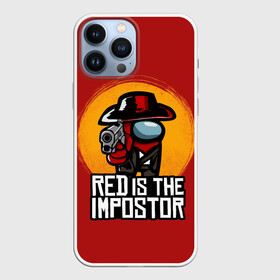 Чехол для iPhone 13 Pro Max с принтом Red Is The Impostor в Тюмени,  |  | among | among us | crewmate | dead | game | impistor | red | redemption | space | us | vote | выживший | игра | космос | красный | невиновный | предатель | самозванец