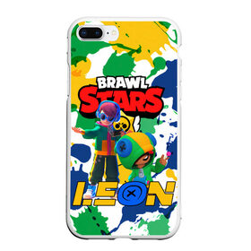 Чехол для iPhone 7Plus/8 Plus матовый с принтом BRAWL STARS LEON. в Тюмени, Силикон | Область печати: задняя сторона чехла, без боковых панелей | Тематика изображения на принте: 8 bit | brawl stars | colette | crow | gale | leon | max | mecha | mecha crow | mr.p | sally leon | shark | tara | virus 8 bit | werewolf leon | акула | берли | бравл старс | ворон | коллет | макс | оборотень