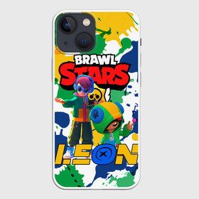 Чехол для iPhone 13 mini с принтом BRAWL STARS LEON. в Тюмени,  |  | 8 bit | brawl stars | colette | crow | gale | leon | max | mecha | mecha crow | mr.p | sally leon | shark | tara | virus 8 bit | werewolf leon | акула | берли | бравл старс | ворон | коллет | макс | оборотень