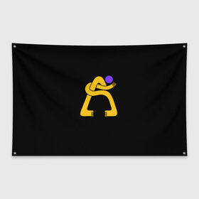 Флаг-баннер с принтом Йога тип А в Тюмени, 100% полиэстер | размер 67 х 109 см, плотность ткани — 95 г/м2; по краям флага есть четыре люверса для крепления | 