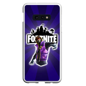 Чехол для Samsung S10E с принтом FORTNITE в Тюмени, Силикон | Область печати: задняя сторона чехла, без боковых панелей | компьютерная игра | логотип игры | логотип фортнайт | персонаж из фортнайт | подарок ребёнку | фортнайт