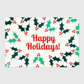 Магнитный плакат 3Х2 с принтом happy holidays в Тюмени, Полимерный материал с магнитным слоем | 6 деталей размером 9*9 см | happy holidays | счастливых праздников