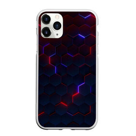 Чехол для iPhone 11 Pro Max матовый с принтом Light Background в Тюмени, Силикон |  | art | background | geometry | hexagons | neon | texture | арт | геометрия | неон | текстура | фон | шестигранники