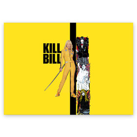 Поздравительная открытка с принтом Убить Билла в Тюмени, 100% бумага | плотность бумаги 280 г/м2, матовая, на обратной стороне линовка и место для марки
 | боевик | квентин тарантино | преступление | триллер | фильм