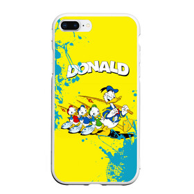 Чехол для iPhone 7Plus/8 Plus матовый с принтом Donald duck (Рыбалка) в Тюмени, Силикон | Область печати: задняя сторона чехла, без боковых панелей | donald duck | walt disney | герой | мультфильмов | селезень | студии