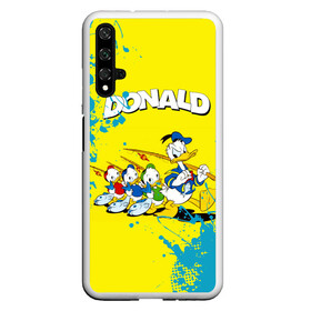 Чехол для Honor 20 с принтом Donald duck(Рыбалка) в Тюмени, Силикон | Область печати: задняя сторона чехла, без боковых панелей | donald duck | walt disney | герой | мультфильмов | рыбалка | селезень | студии