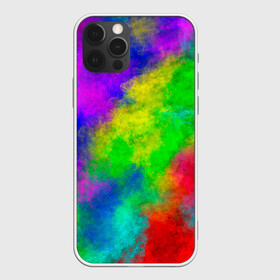 Чехол для iPhone 12 Pro с принтом Multicolored в Тюмени, силикон | область печати: задняя сторона чехла, без боковых панелей | abstract | colorful | holi | neon | pattern | rainbow | texture | абстракция | граффити | дым | искусство | кислота | кислотный | краска | красочный | микс | неоновый | облака | радуга | радужный | текстура | туман | узор | холи
