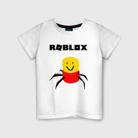Детская футболка хлопок с принтом ROBLOX в Тюмени, 100% хлопок | круглый вырез горловины, полуприлегающий силуэт, длина до линии бедер | Тематика изображения на принте: piggy | roblox | roblox games | roblox piggy | игра роблокс | пигги. | роблокс | роблокс пигги | робукс