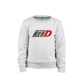 Детский свитшот хлопок с принтом Initial D Logo (Z) в Тюмени, 100% хлопок | круглый вырез горловины, эластичные манжеты, пояс и воротник | initial | initial d | аниме | аниме дрифт | библии дрифта | бунта фудзивара | гонки | дрифт | инисяру | инисяру ди | кэисукэ такахаси | манга | рёсукэ такахаси | спортивное вождение | сюити сигэно