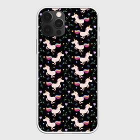 Чехол для iPhone 12 Pro Max с принтом Unicorns pattern в Тюмени, Силикон |  | flower | hoofs | horn | leaf | mane | pattern | star | unicorn | грива | единорог | звезда | копыта | лист | рог | узор | цветок
