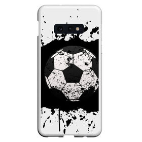 Чехол для Samsung S10E с принтом Soccer Ball в Тюмени, Силикон | Область печати: задняя сторона чехла, без боковых панелей | ball | football | soccer | брызги | мяч | футбол | футбольный мяч