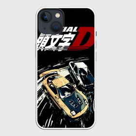 Чехол для iPhone 13 с принтом Initial D две машины в Тюмени,  |  | anime | deja vu | initial | initial d | manga | street | z | аниме | гонки | инециал ди | инициал д | инициал ди | манга | машины | такуми фудзивара | уличные