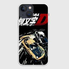 Чехол для iPhone 13 mini с принтом Initial D две машины в Тюмени,  |  | anime | deja vu | initial | initial d | manga | street | z | аниме | гонки | инециал ди | инициал д | инициал ди | манга | машины | такуми фудзивара | уличные