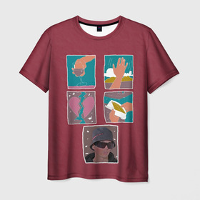 Мужская футболка 3D с принтом SLAVA MARLOW Снова я напиваюсь в Тюмени, 100% полиэфир | прямой крой, круглый вырез горловины, длина до линии бедер | иллюстрация | слава марлоу | слава мерлоу | слава мэрлоу