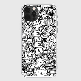 Чехол для iPhone 12 Pro Max с принтом Doodle граффити в Тюмени, Силикон |  | Тематика изображения на принте: doodle | graffiti | граффити | дудл | чб