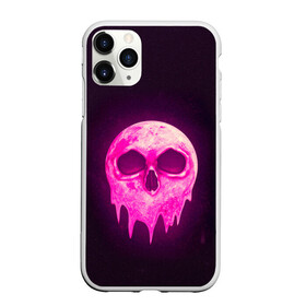 Чехол для iPhone 11 Pro Max матовый с принтом Розовая Луна в Тюмени, Силикон |  | dark | moon | pink | skull | абстракция | луна | розовый | сюрреализм | темный | череп | черный