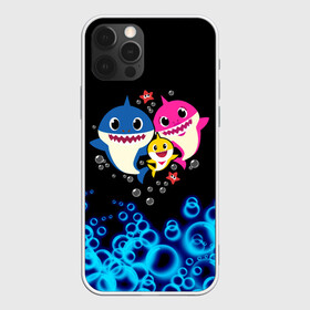 Чехол для iPhone 12 Pro с принтом Baby Shark в Тюмени, силикон | область печати: задняя сторона чехла, без боковых панелей | anime | baby shark dance | kawaii | акулы | волны | дельфин | детям | каваи | корейские | лагуна | малышам | малыши | мемы | море | морские | морские звезды | мультяшный | океан | песенка про акулу | песня | под водой