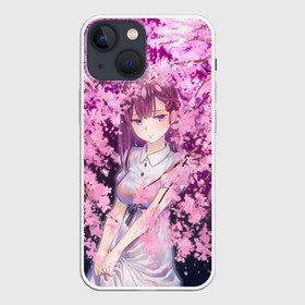 Чехол для iPhone 13 mini с принтом SAKURA в Тюмени,  |  | anime | girl | love | весна | девочка | девушка | дерево | любовь | милашка | милая | сакура | цветы