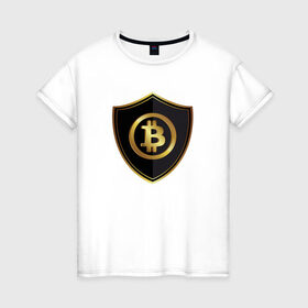 Женская футболка хлопок с принтом Биткоин (bitcoin) в Тюмени, 100% хлопок | прямой крой, круглый вырез горловины, длина до линии бедер, слегка спущенное плечо | bitcoin | bitcoin news | bitcoin news today | bitcoin price | bitcoin price prediction | bitcoin trading | btc | btc news | btc price | btc today | crypto | crypto news | cryptocurrency