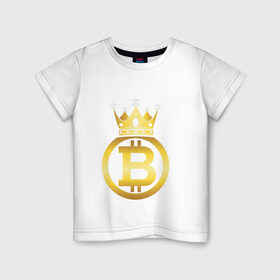 Детская футболка хлопок с принтом Биткоин (bitcoin) в Тюмени, 100% хлопок | круглый вырез горловины, полуприлегающий силуэт, длина до линии бедер | bitcoin | bitcoin news | bitcoin news today | bitcoin price | bitcoin price prediction | bitcoin trading | btc | btc news | btc price | btc today | crypto | crypto news | cryptocurrency