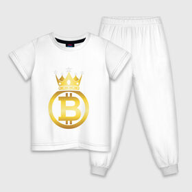 Детская пижама хлопок с принтом Биткоин (bitcoin) в Тюмени, 100% хлопок |  брюки и футболка прямого кроя, без карманов, на брюках мягкая резинка на поясе и по низу штанин
 | Тематика изображения на принте: bitcoin | bitcoin news | bitcoin news today | bitcoin price | bitcoin price prediction | bitcoin trading | btc | btc news | btc price | btc today | crypto | crypto news | cryptocurrency