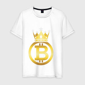 Мужская футболка хлопок с принтом Биткоин (bitcoin) в Тюмени, 100% хлопок | прямой крой, круглый вырез горловины, длина до линии бедер, слегка спущенное плечо. | bitcoin | bitcoin news | bitcoin news today | bitcoin price | bitcoin price prediction | bitcoin trading | btc | btc news | btc price | btc today | crypto | crypto news | cryptocurrency