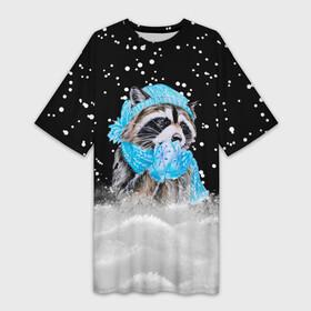 Платье-футболка 3D с принтом Енот в Тюмени,  |  | 2021 | белка | варежки | дед мороз | детям | дочка | елка | енот | енотик | животное | космос | кот | котик | кошак | лес | лиса | лисенок | модная | новогодняя | новый год | полоскун | праздник | прикольная