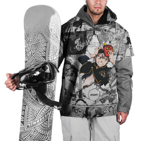 Накидка на куртку 3D с принтом Аста в Тюмени, 100% полиэстер |  | asta | black clover | акума | аста | демон | пятилистник | черный клевер