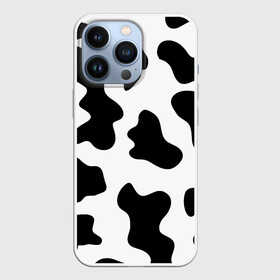 Чехол для iPhone 13 Pro с принтом Му му в Тюмени,  |  | абстракция | бык | кожа коровы | корова | му му | пятна | черно белое | черно белые пятна