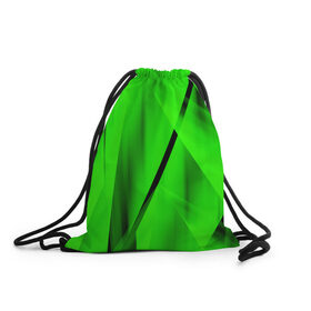 Рюкзак-мешок 3D с принтом Зеленый неон в Тюмени, 100% полиэстер | плотность ткани — 200 г/м2, размер — 35 х 45 см; лямки — толстые шнурки, застежка на шнуровке, без карманов и подкладки | зелегь | зеленая абстракция | зеленка | зеленые линии | зеленые полосы | зеленый | зеленый неон | неон